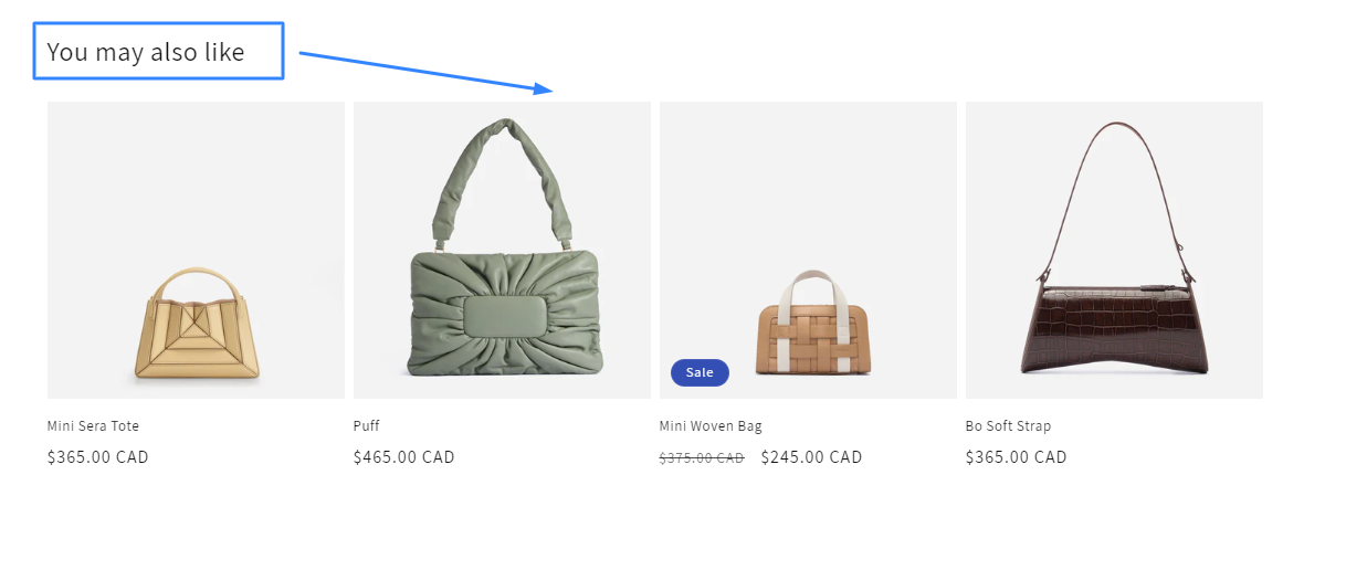 Cross-selling and product features of Shopify Dawn theme