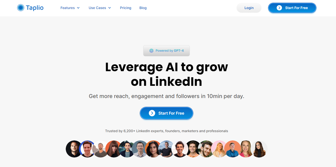 Taplio: Leverage AI to grow on LinkedIn