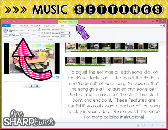 Looking for a unique end of the year student gift?! Follow this step-by-step tutorial for creating an end of the year video for your students! Simple how-to guide, featuring tips and tricks for Windows Movie Maker!