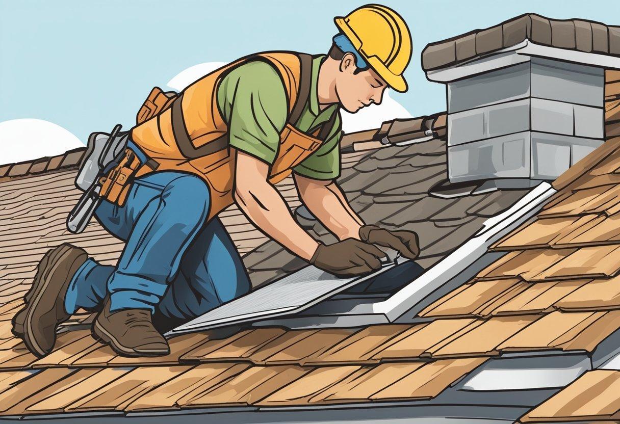 A roofer installs new shingles over old ones, creating a roofing overlay. The roofing company understands roofing basics. Find a roofer near me