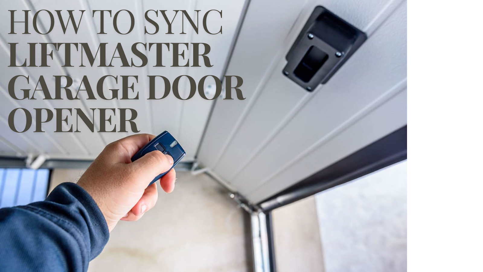 how to sync liftmaster garage door opener