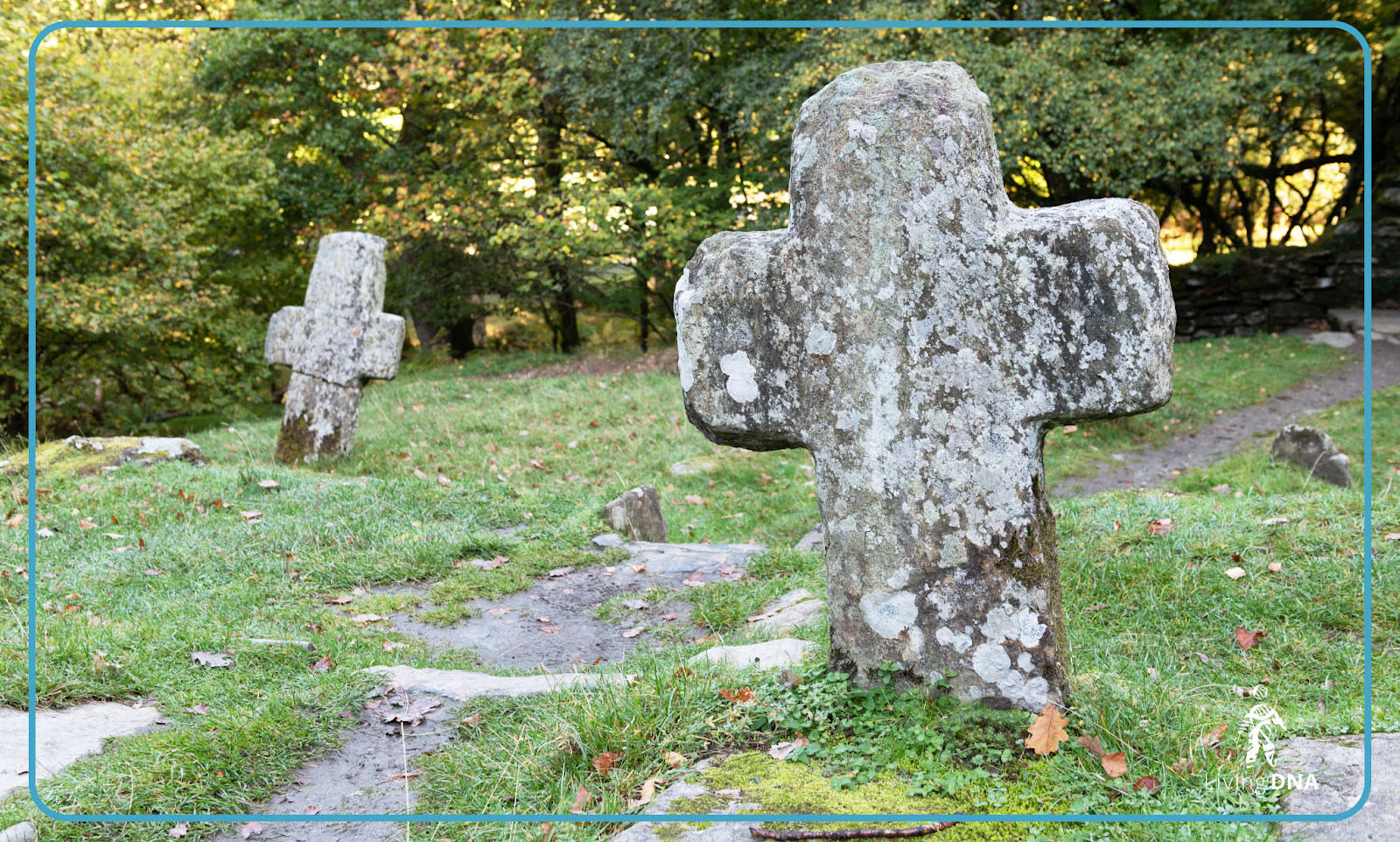 Ancient Norman crosses, Glendalough, Wicklow Mountains, Ireland