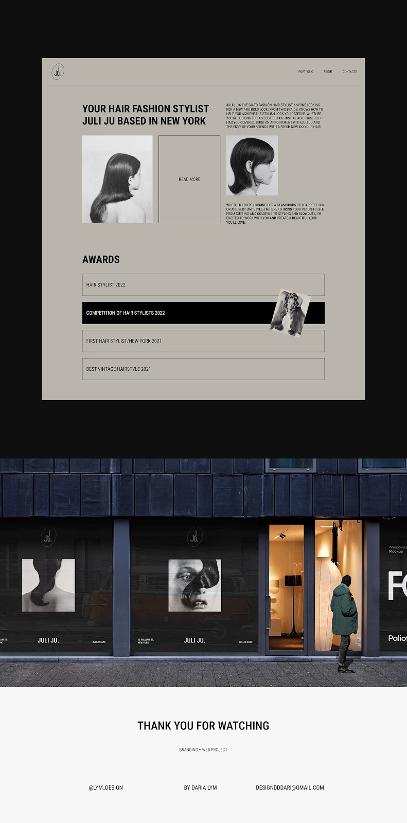 Artifact from the Elegant Branding and Web Design for a Modern Hair Stylist article on abduzeedo