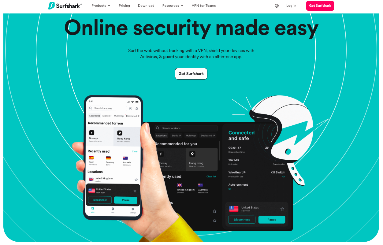 Surfshark makes online security easy