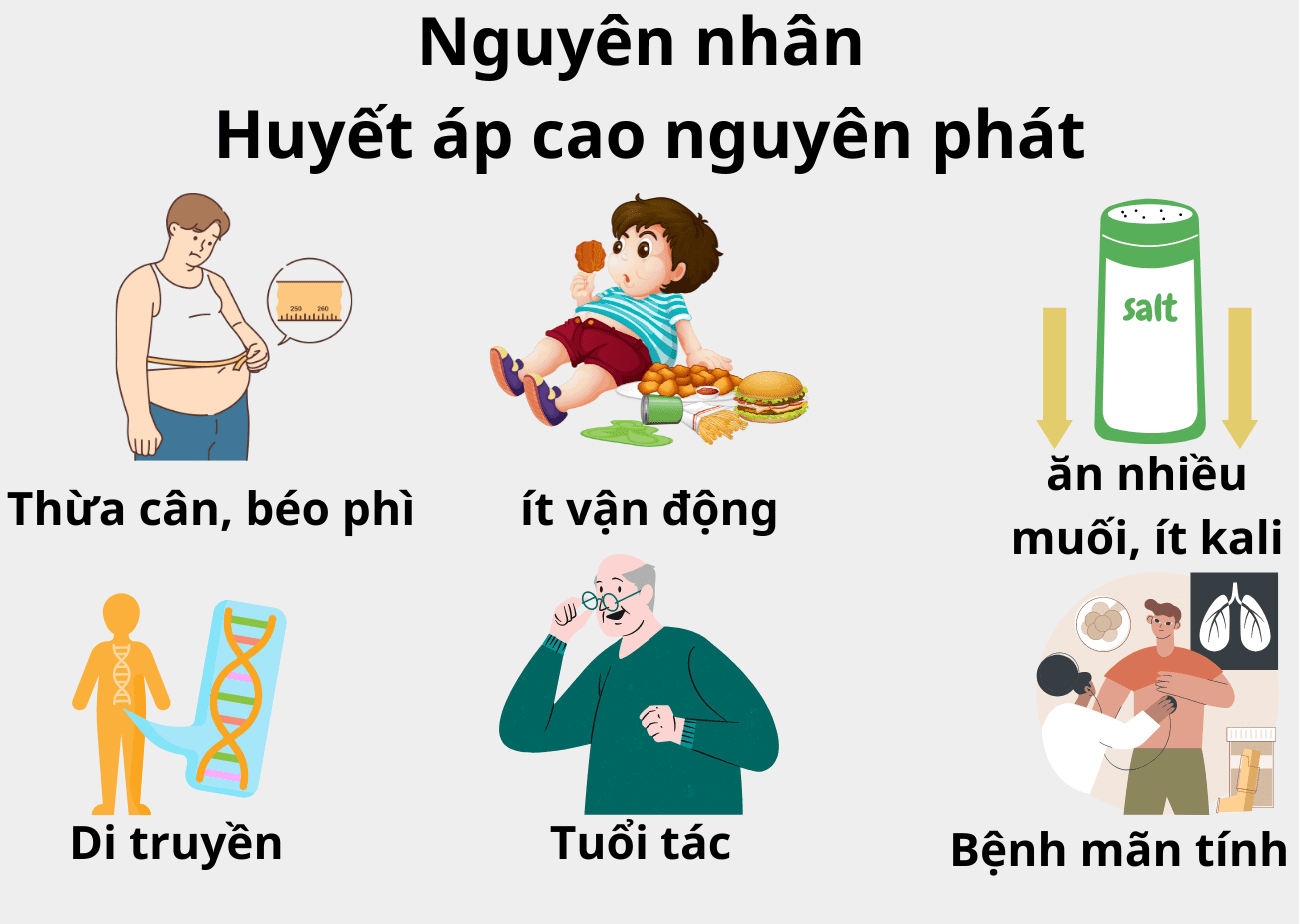 Nguyên nhân huyết áp cao nguyên phát