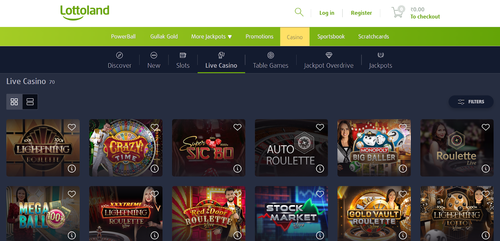 Live Casino on Lottoland