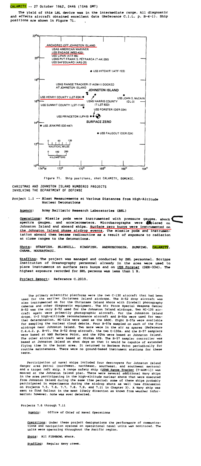 r/UFOB - Details of airdropped nuclear test "CALAMITY" on 27 October 1962 at Johnston Island