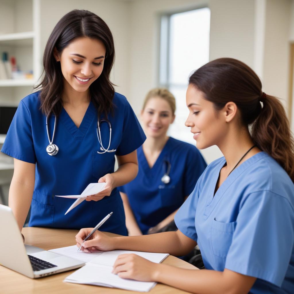 Nursing students taking online classes