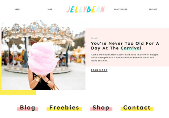 Jelly Bean - Pretty Blog template
