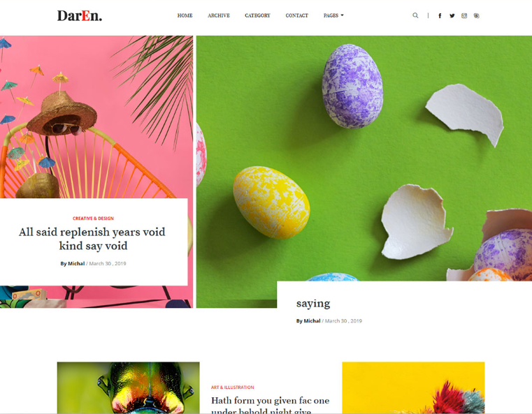 Daren - Colorlib's Blog Template