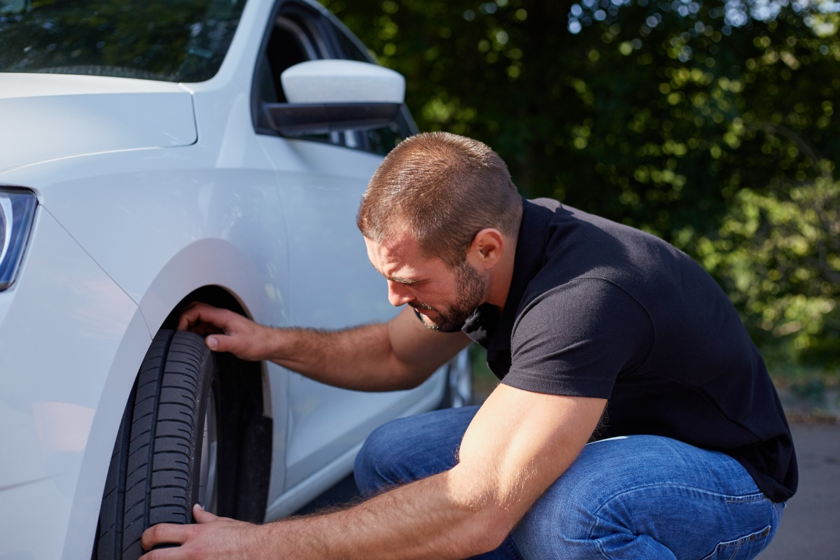 Check the wheels of a used car for sale 