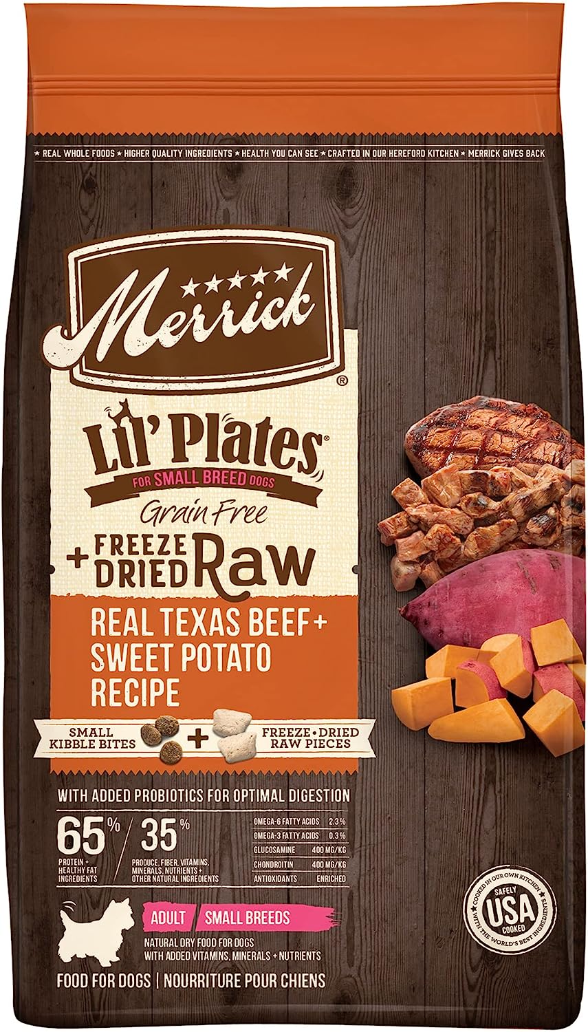 Merrick Lil'Plates Grain-Free Real Texas Beef & Sweet Potato Recipe