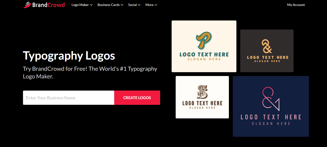 BrandCrowd Typography Logo Maker