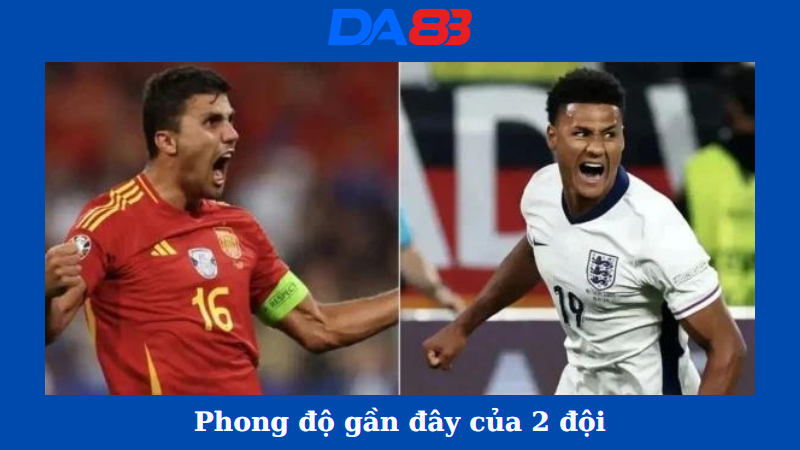 Phong độ của Tây Ban Nha vs Anh