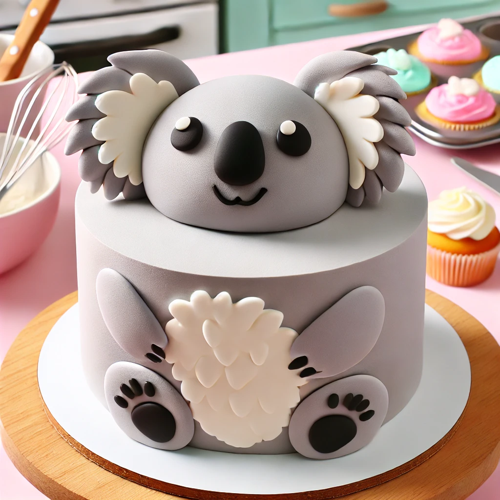 Koala Cake with Piping Icing