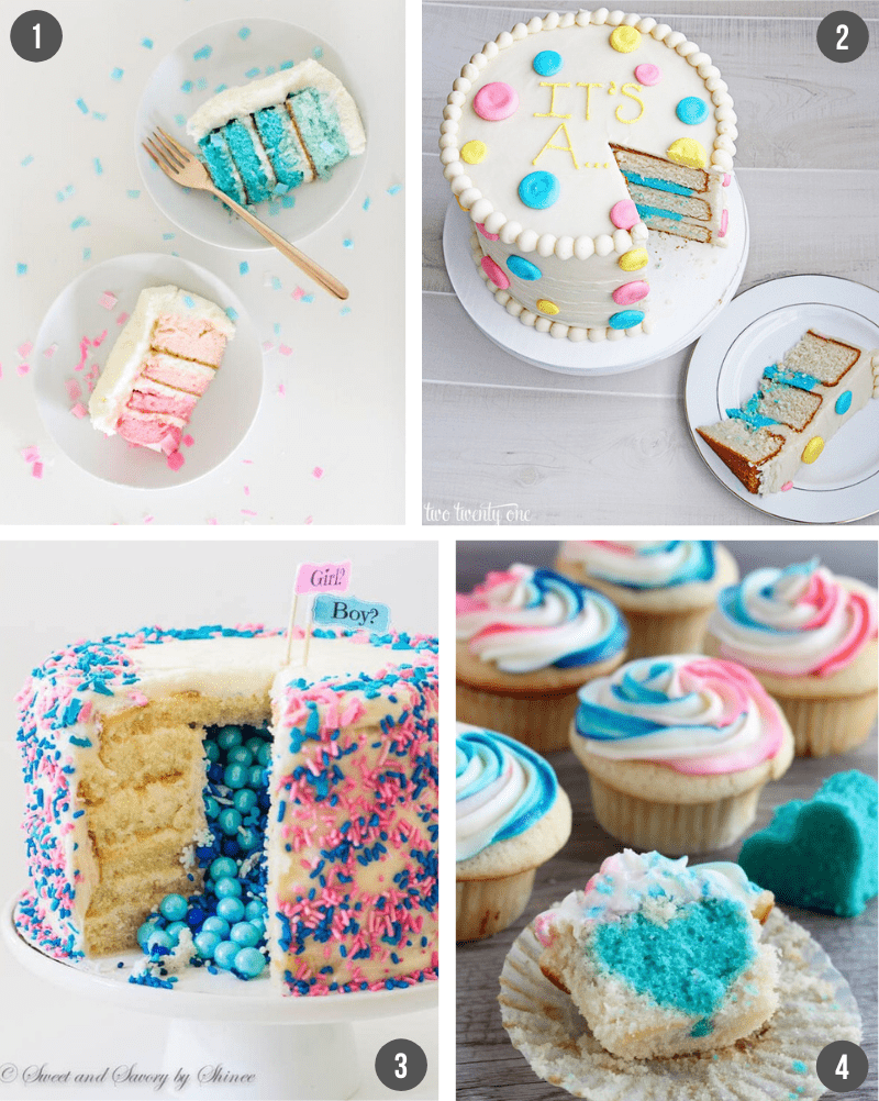 gender reveal with confetti