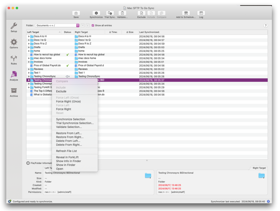 automated sync mac to sftp