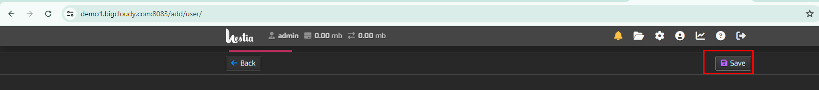 Save User Button in Hesta | BigCloudy KB