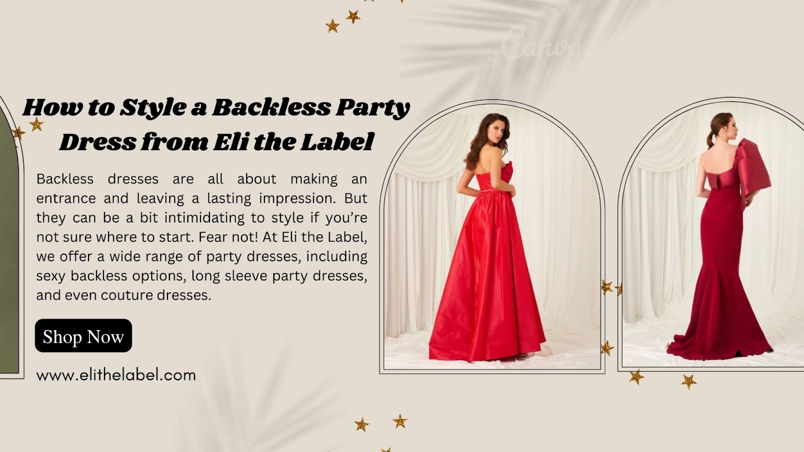 How to Style a Backless Party Dress from Eli the Label?