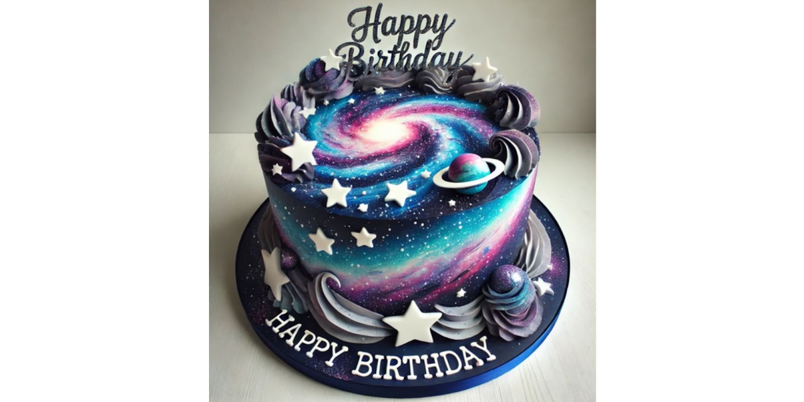 Galaxy 18th Birthday Cake
