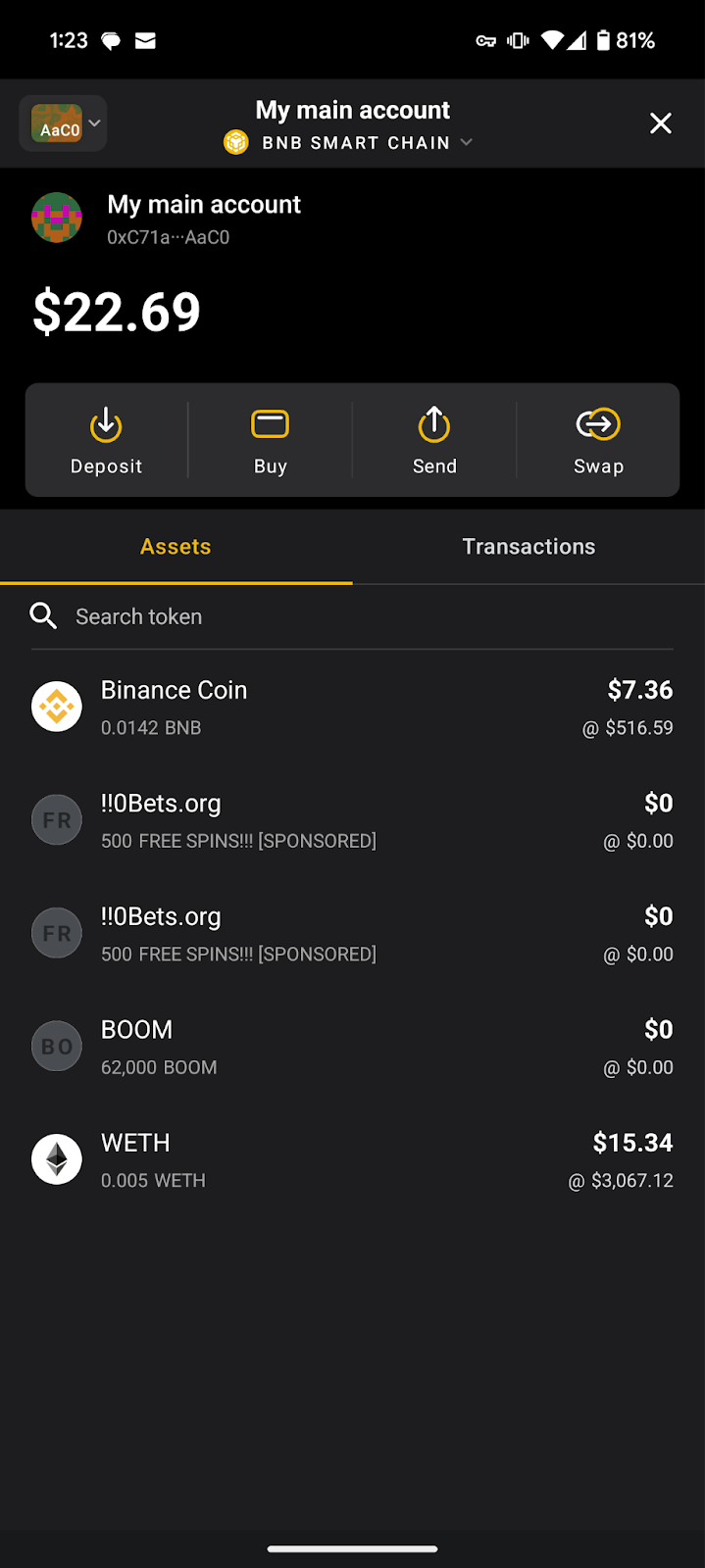 Bridge from Ethereum to BNB Smart Chain with MEW Mobile