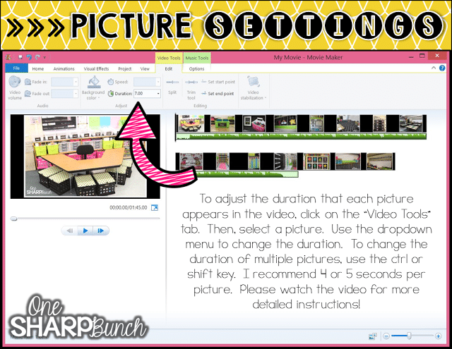 Looking for a unique end of the year student gift?! Follow this step-by-step tutorial for creating an end of the year video for your students! Simple how-to guide, featuring tips and tricks for Windows Movie Maker!