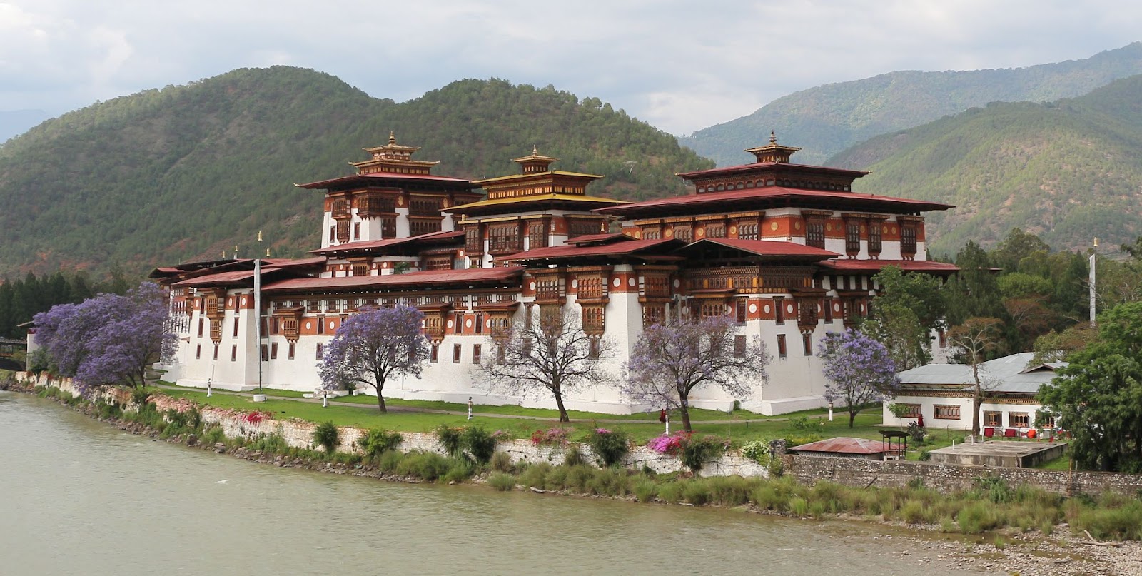 Punakha Dzong, the ancient capital of Bhutan. 
