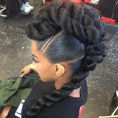 Picture of a lady rocking Twist Faux Hawks