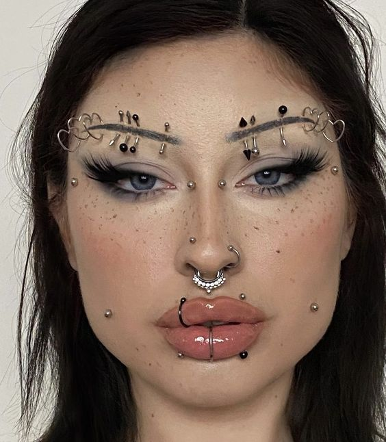 Picture of a lady rocking face piercings