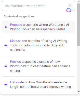 Wordtune's AI Writing Skills