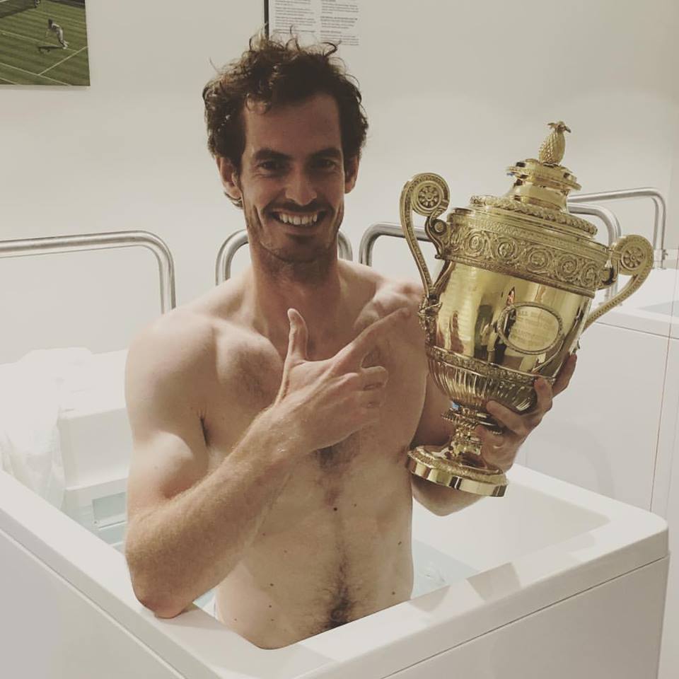 Andy Murray using a CET Cryospa