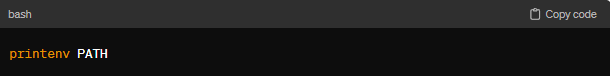 Using the printenv command