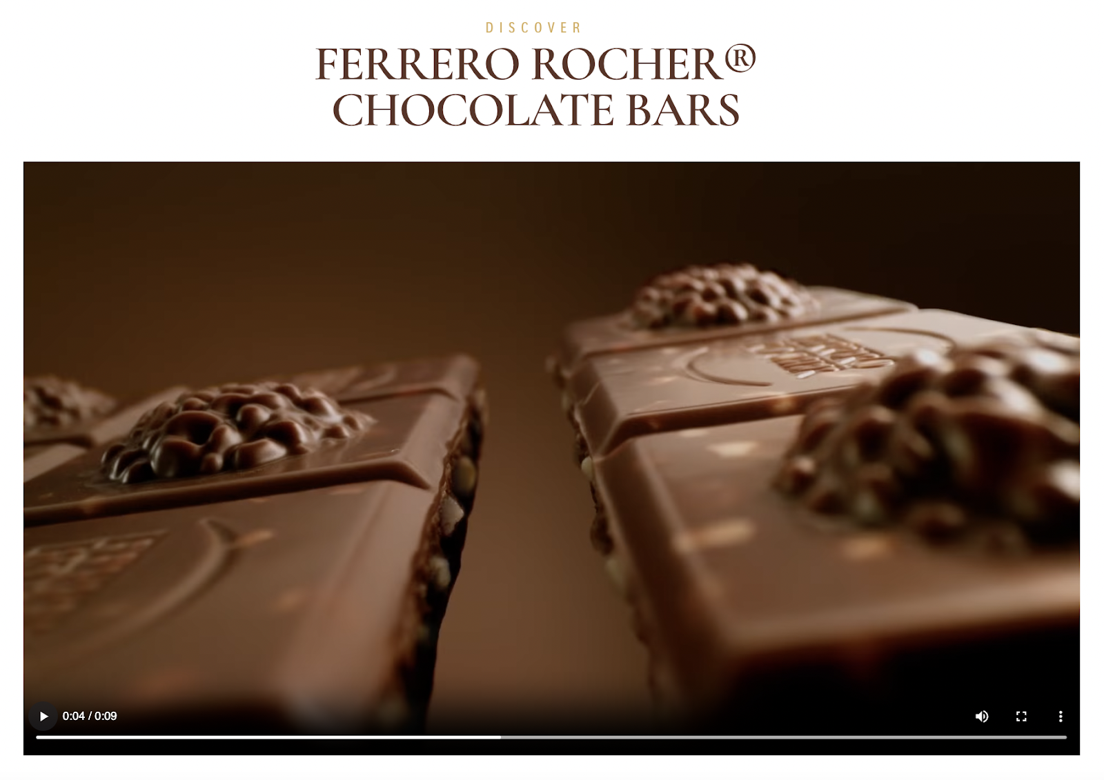 ferrero rocher product images with luxury product videos