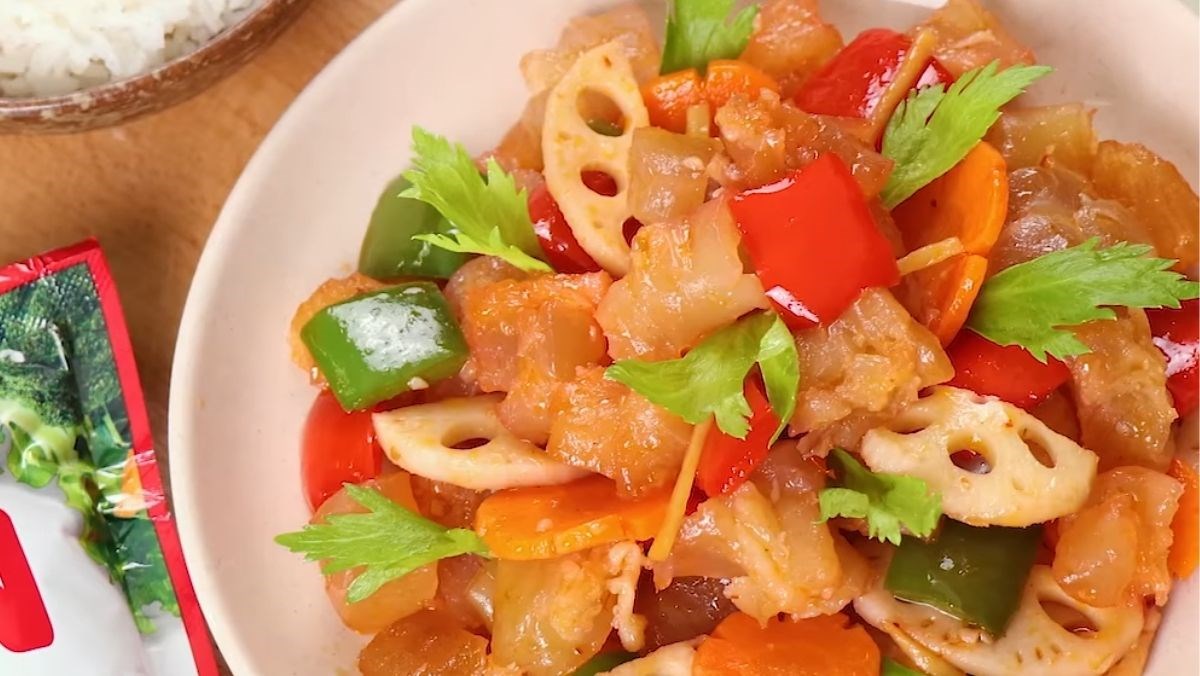 Gân bò xào chua ngọt ngon