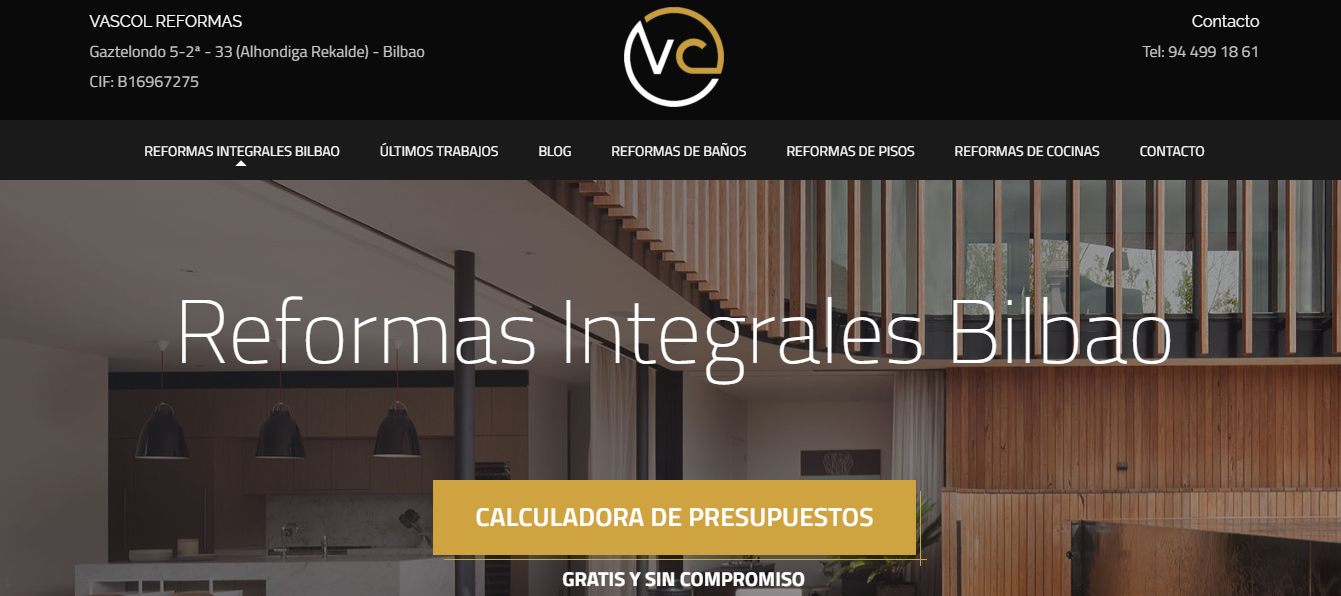 Reformas integrales en Bilbao con diseño personalizado y materiales de calidad.

