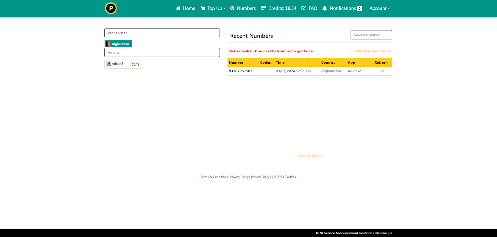 adidas-account-with-afghanistan-virtual-number-via-pvapins