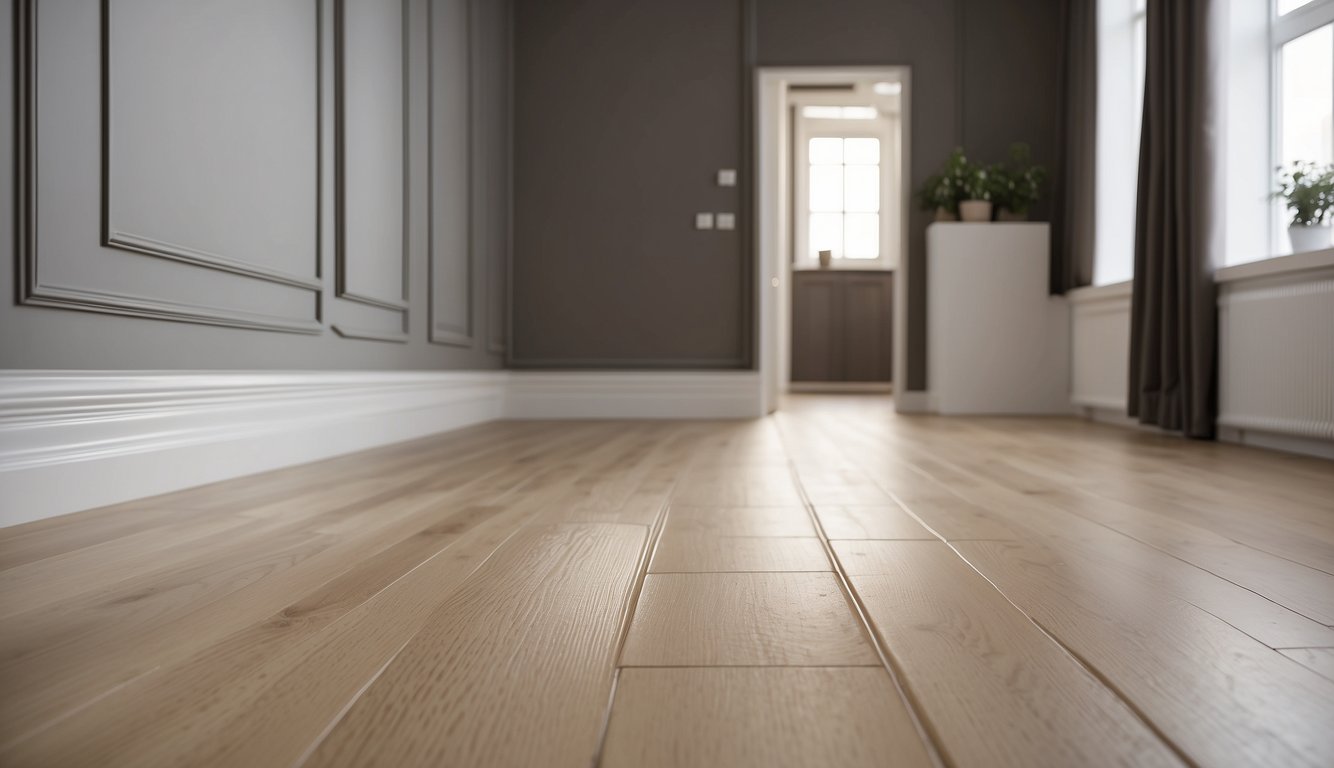 A room with PVC skirting board installed, showing its durability and easy maintenance