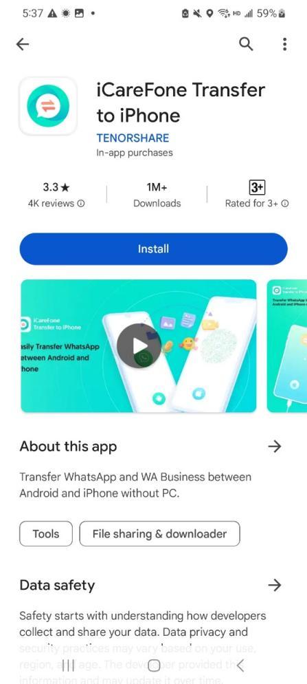 transfer whatsapp from android to ios