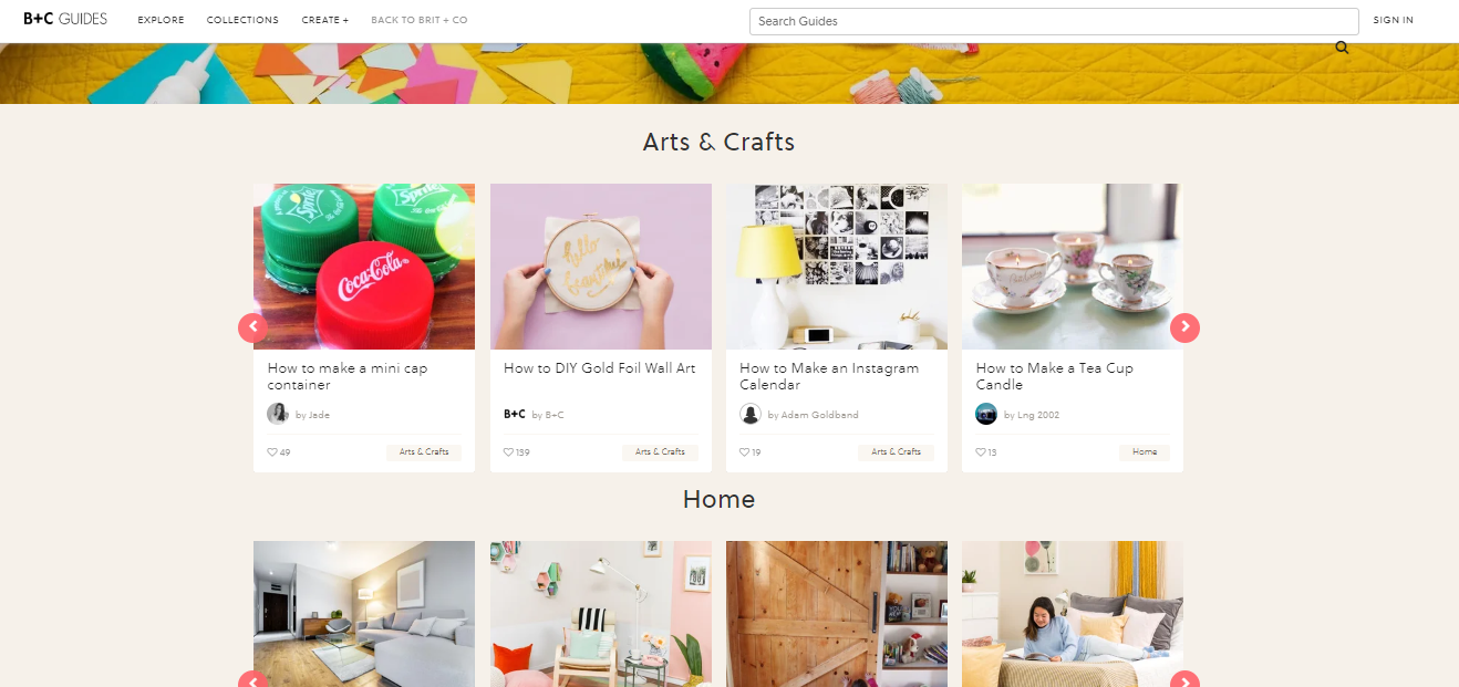 B + C Guides is a great blog with cute design and awesome layout