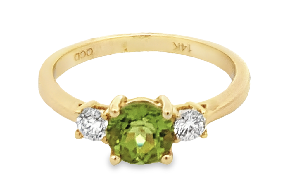 Peridot & Diamond August Birthstone