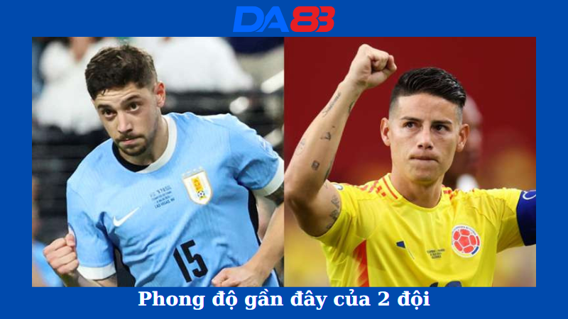 Phong độ của Uruguay vs Colombia