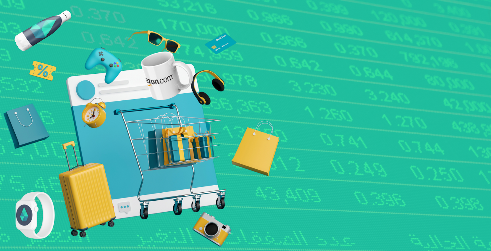 A shopping cart with items flying out of itDescription Big Data Protocol (BDP) Awarded Grant from Truflation to Bolster Private Dataset Access and Disrupt Global Inflation Calculationsautomatically generated