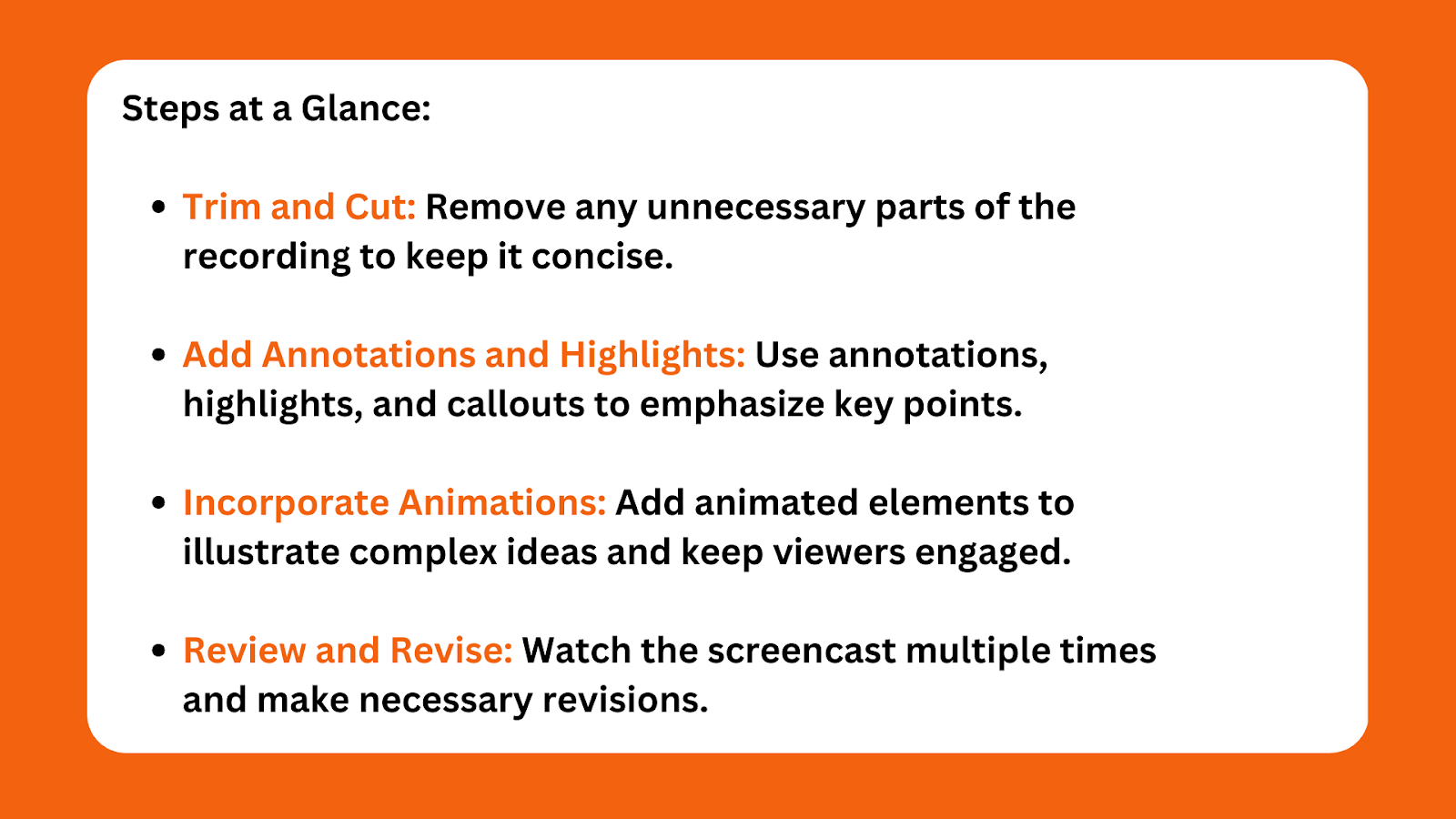 steps on getting started with screencast animation 