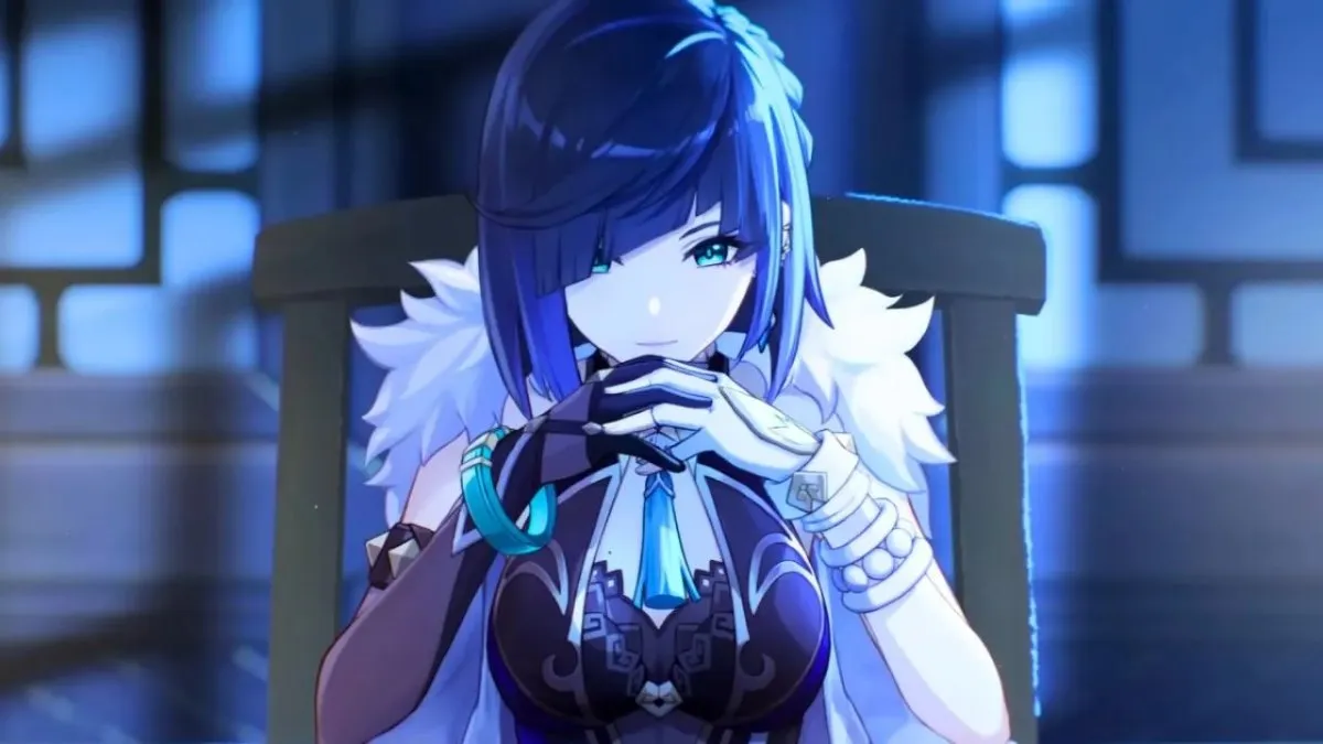 Yelan during her trailer in Genshin Impact.