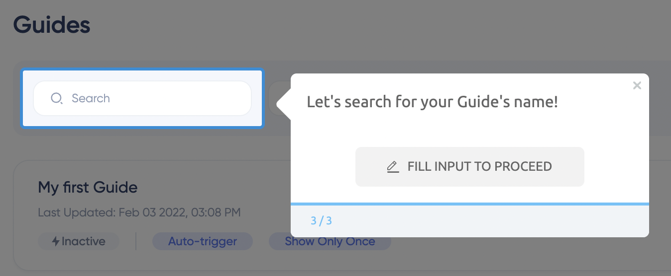 UserGuiding’s input field element screenshot