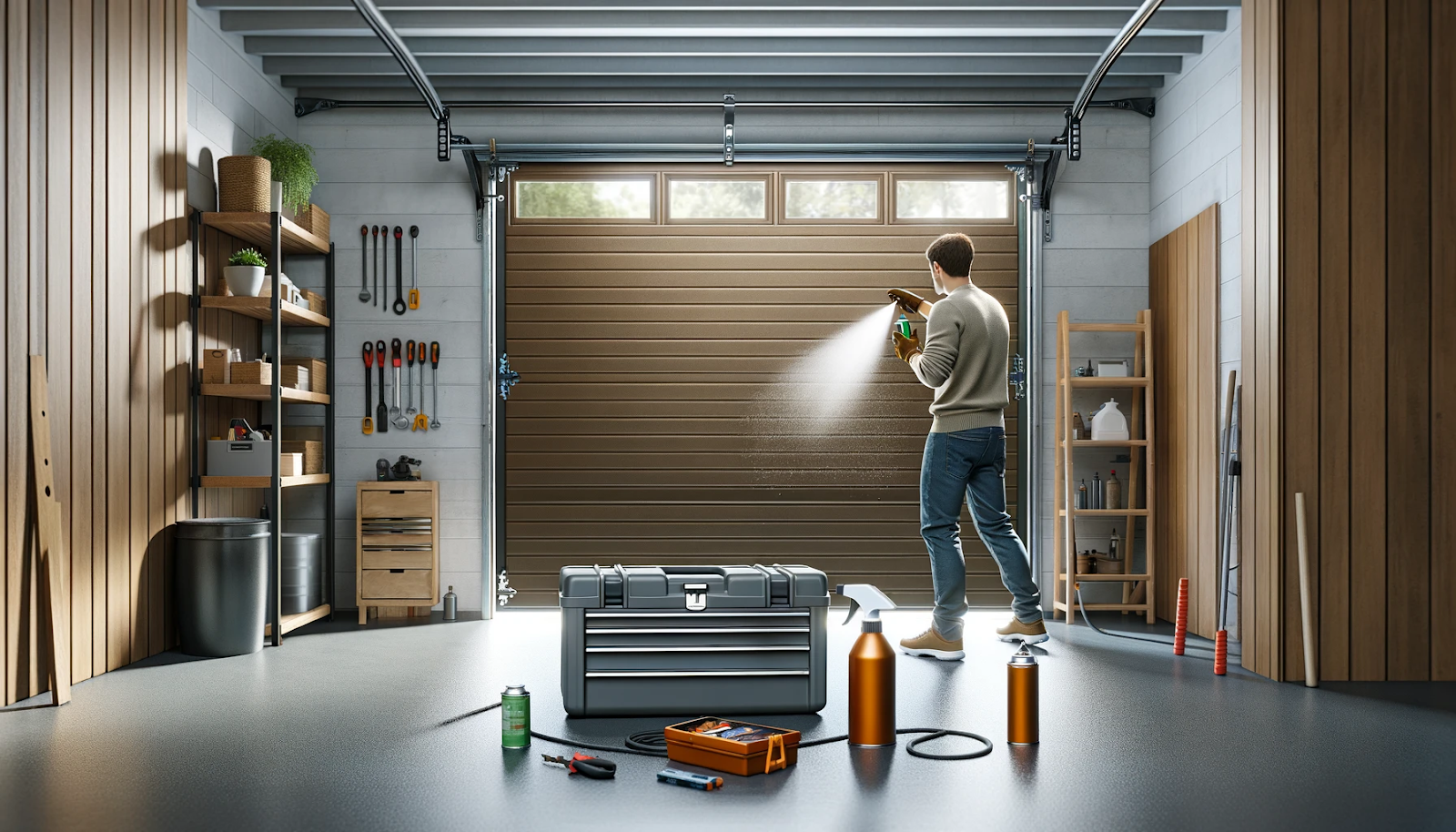 how to lubricate a garage door