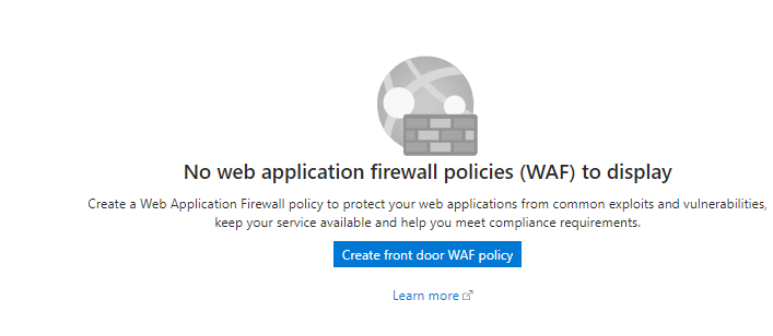 create WAF policy