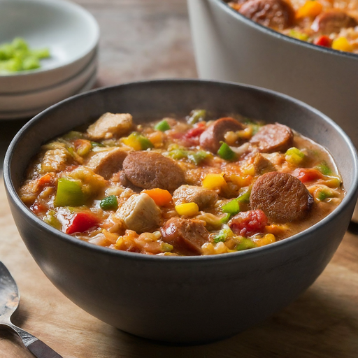 Chicken sausage jambalaya soup