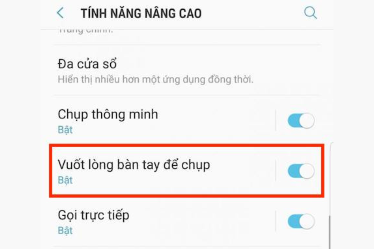 Cách chụp màn hình Samsung Note 9 bằng tính năng nâng cao