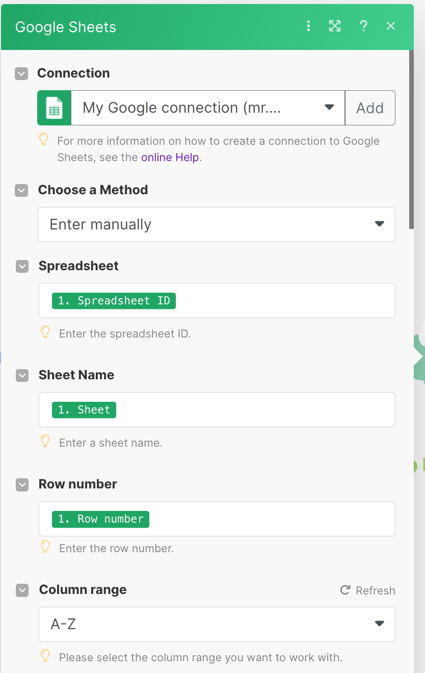 Populating Google forms